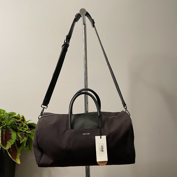 Matt & Nat Handbags - Matt & Nat Matcha Canvas Duffle Bag in Midnight